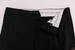 Pantaloni stretch in lana a righe blu Dolce & Gabbana - IT54-XXL