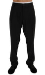 Pantaloni stretch in lana a righe nere Dolce & Gabbana - IT54-XXL