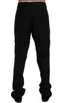 Pantaloni stretch in lana a righe nere Dolce & Gabbana - IT54-XXL