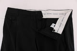 Pantaloni stretch in lana a righe nere Dolce & Gabbana - IT54-XXL