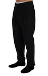 Pantaloni stretch in lana a righe blu Dolce & Gabbana - Taglia IT52-XL