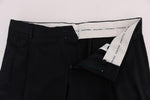 Pantaloni stretch in lana a righe blu Dolce & Gabbana - Taglia IT52-XL