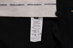 Pantaloni stretch in lana a righe blu Dolce & Gabbana - Taglia IT52-XL