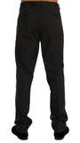 Pantaloni formali stretch in lana a righe grigie Dolce&Gabbana-IT54-XXL