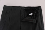 Pantaloni formali cotone grigio a strisce con motivo Dolce&Gabbana-IT50-L