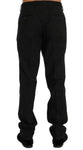 Pantaloni formali in cotone nero con stampa Dolce & Gabbana - IT52-XL