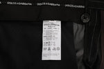 Pantaloni formali in cotone nero con stampa Dolce & Gabbana - IT52-XL