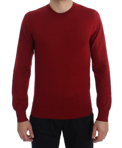 Pullover girocollo in cashmere rosso Dolce & Gabbana - IT48-M