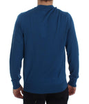 Pullover scollo a V in cashmere blu Dolce & Gabbana - IT54-XL