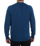 Pullover scollo a V in cashmere blu Dolce & Gabbana - IT54-XL