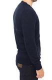 Pullover con cardigan in lana e cashmere blu scuro Scervino-IT54-XL