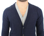 Pullover con cardigan in lana e cashmere blu scuro Scervino-IT54-XL