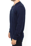 Pullover scollo a V in misto lana blu Scervino Ermanno-IT52-L