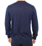 Pullover scollo a V in misto lana blu Scervino Ermanno-IT52-L