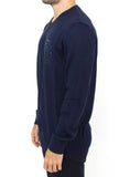 Pullover scollo a V in misto lana blu Scervino Ermanno-IT54-XL