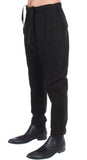 Pantalone sportivo Costume National cotone stretch nero a righe-IT50-ML