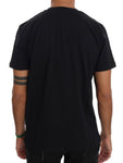 T-shirt girocollo in cotone nero di Frankie Morello - Taglia S