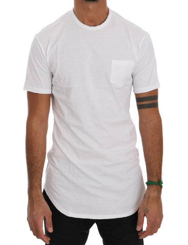 T-shirt girocollo in cotone bianco Daniele Alessandrini - Taglia XXL