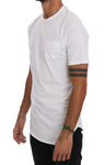 T-shirt girocollo in cotone bianco Daniele Alessandrini - Taglia XXL