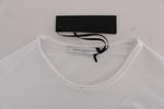 T-shirt girocollo in cotone bianco Daniele Alessandrini - Taglia XXL