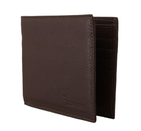 Portafoglio Bifold in pelle marrone miliardario italiano