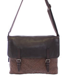 Dolce & Gabbana Borsa messenger in pelle marrone