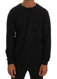 Pullover cotone nero con girocollo di Daniele Alessandrini-XL