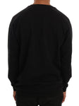 Pullover cotone nero con girocollo di Daniele Alessandrini-XL