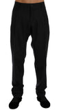 Pantaloni formali stretch in lana a righe blu Dolce & Gabbana-IT52-XL