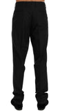 Pantaloni formali stretch in lana a righe blu Dolce & Gabbana-IT52-XL