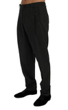 Pantaloni formali stretch in lana a righe grigie Dolce&Gabbana-IT52-XL