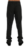 Pantaloni formali stretch in lana a righe grigie Dolce&Gabbana-IT52-XL