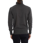 Aeronautica Militare Maglia cotone grigio con zip intera - S