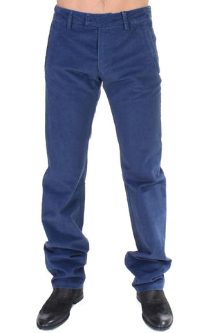 Pantaloni casual dritti in cotone blu GF Ferre - Taglia IT48-M