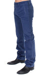 Pantaloni casual dritti in cotone blu GF Ferre - Taglia IT48-M