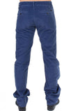 Pantaloni casual dritti in cotone blu GF Ferre - Taglia IT48-M