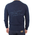 Pullover Cardigan in lana e cashmere blu scuro Scervino-IT52-L