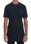 T-Shirt girocollo in cotone blu di Daniele Alessandrini - Taglia L