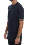 T-Shirt girocollo in cotone blu di Daniele Alessandrini - Taglia L