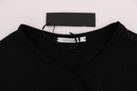 T-Shirt con scollo a V in cotone nero Daniele Alessandrini - Taglia S