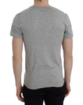 T-shirt con scollo a V elasticizzata modale grigio Ermanno Scervino-IT48-M