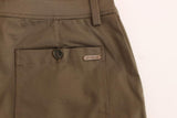 Pantaloni comfort elasticizzati in cotone verde GF Ferre - IT48-M