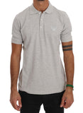 T-shirt di polo in cotone grigio Frankie Morello - Taglia M