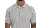 T-shirt di polo in cotone grigio Frankie Morello - Taglia M