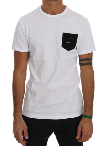 T-Shirt Girocollo in cotone bianco di Daniele Alessandrini - Taglia L