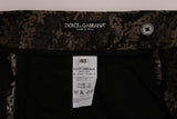 Pantaloncini modello militare cotone verde nero Dolce&Gabbana-IT46-S