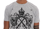 T-shirt girocollo in cotone grigio Frankie Morello - Taglia XL