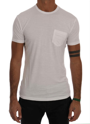 T-Shirt Girocollo in cotone bianco di Daniele Alessandrini - Taglia L