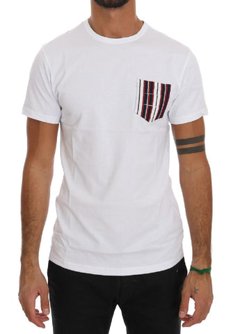 T-Shirt Girocollo in cotone bianco di Daniele Alessandrini - Taglia M