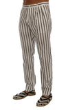 Pantaloni eleganti in cotone a righe bianche Dolce & Gabbana - IT50-L